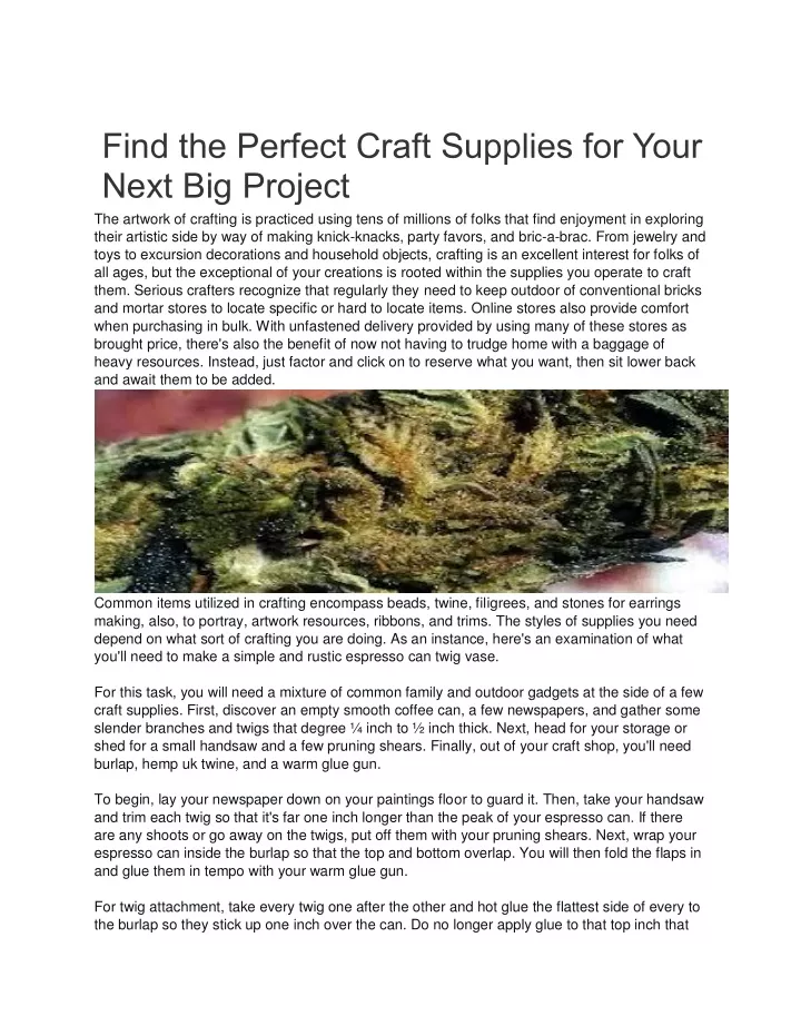 find the perfect craft supplies for your next