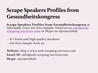 scrape speakers profiles from gesundheitskongress