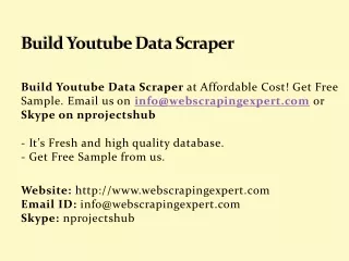build youtube data scraper