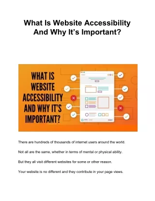 what is website accessibility