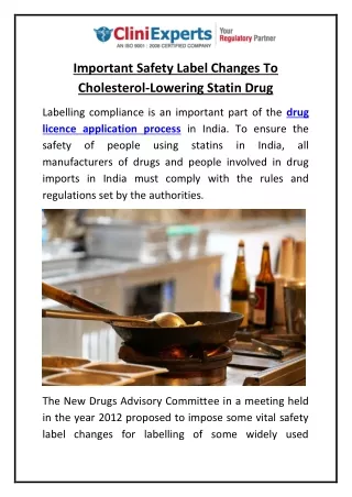 important safety label changes to cholesterol