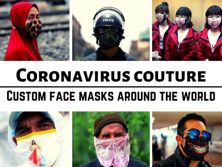 coronavirus couture custom face masks around the world