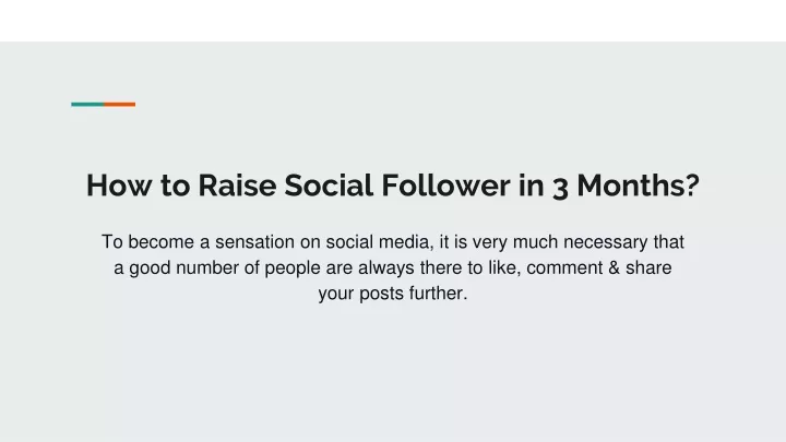 how to raise social follower in 3 months