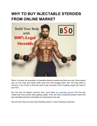 why to buy injectable steroids from online market