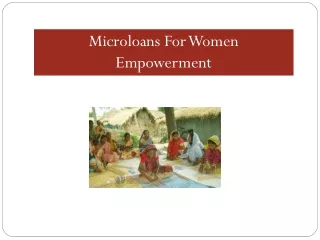 Microloans For Women Empowerment