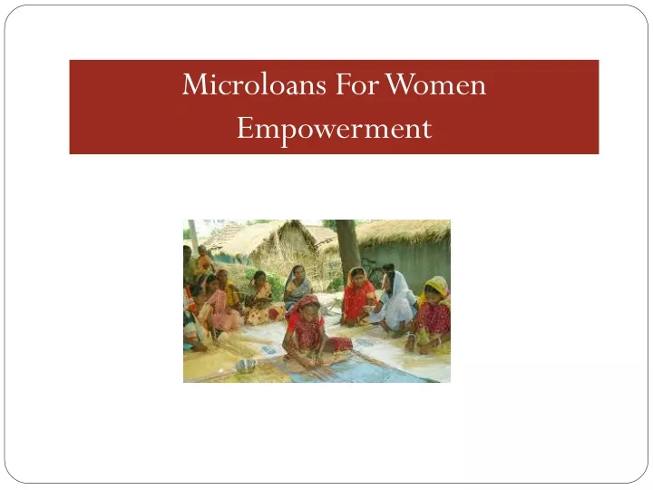 microloans for women empowerment