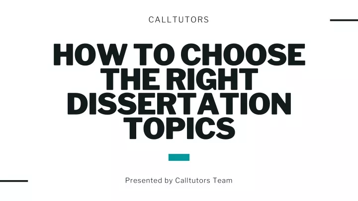 how to choose the right dissertation topics