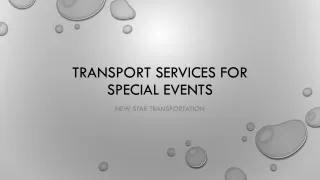 transport services for special events