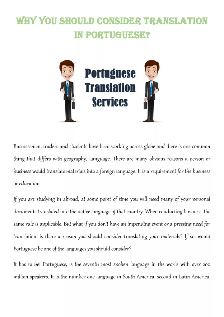 why you should consider translation