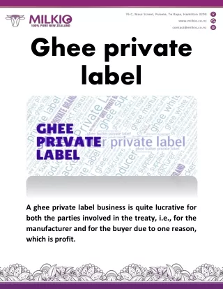 Ghee Private Label