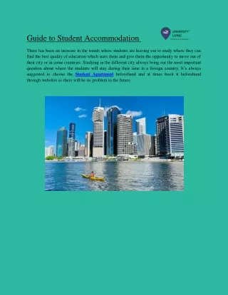 guide to student accommodation