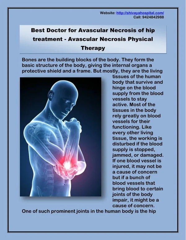 Avascular Necrosis Ayurvedic Treatment - Shivaya Clinic & Hospital