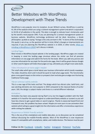 better websites with wordpress development with