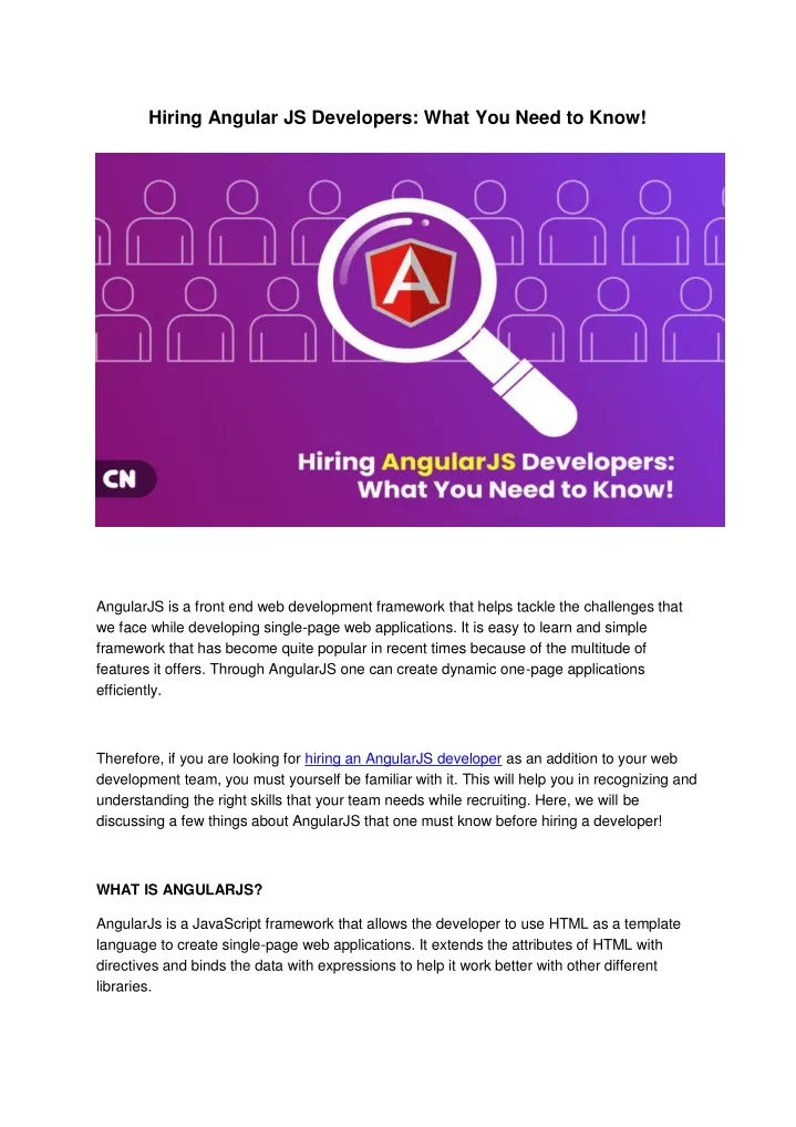 hiring angular js developers what you need to know