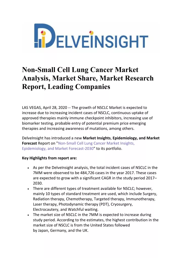 non small cell lung cancer market analysis market