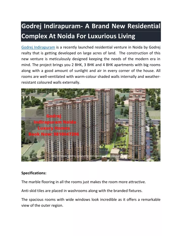 godrej indirapuram a brand new residential