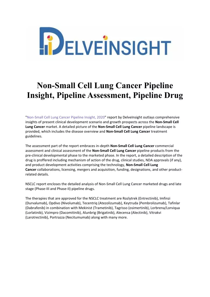 non small cell lung cancer pipeline insight