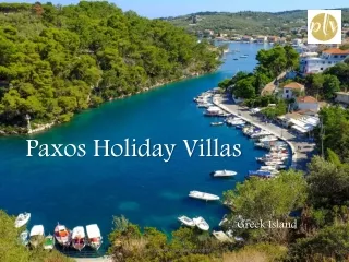 Paxos Holiday Villas in Greek Island