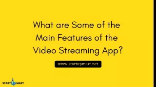 what are some of the main features of the video