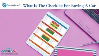 what is the checklist for buying a car
