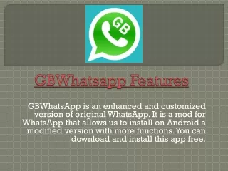 Features of GB Whatsapp