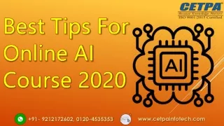 Best Tips For Online AI Course 2020