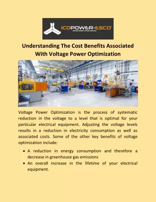 Understanding The Cost Benefits Associated With Voltage Power Optimization
