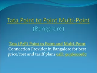 tata point to point multi point bangalore