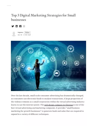 Top 3 Digital Marketing Strategies for Small businesses