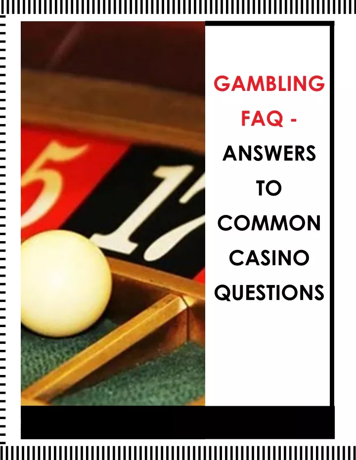 gambling faq answers to common casino questions