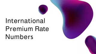 International Premium Rate Numbers