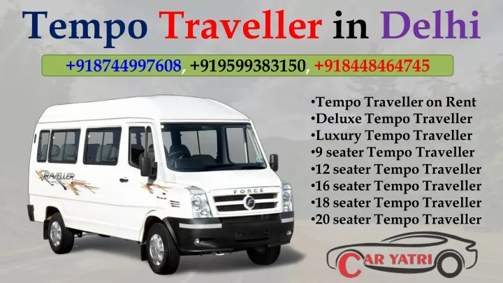 tempo traveller in delhi 918744997608