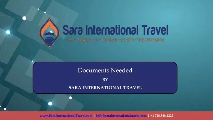 documents needed by sara international travel