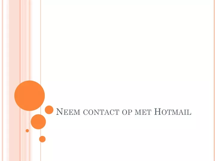 neem contact op met hotmail