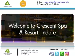 1 email reservations@crescentresorts in 2 phone