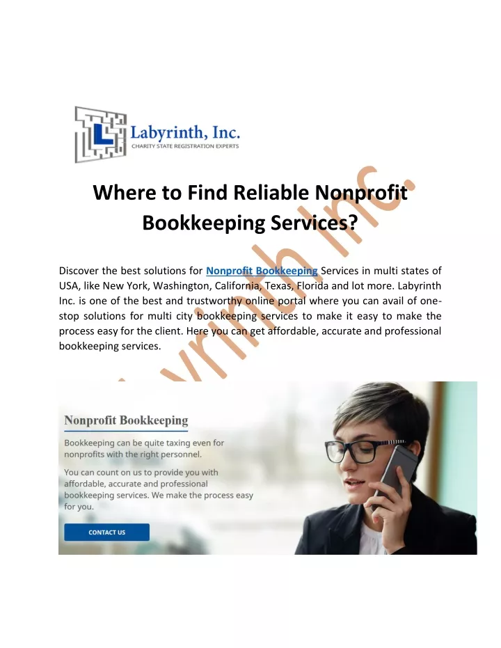where to find reliable nonprofit bookkeeping