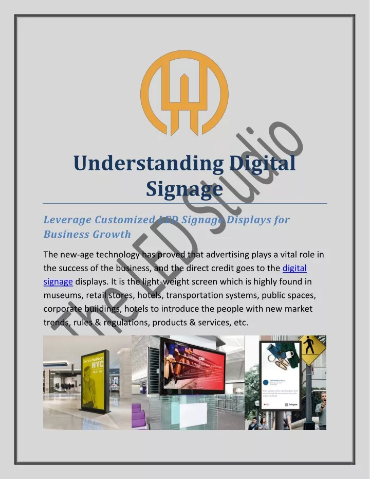 understanding digital signage