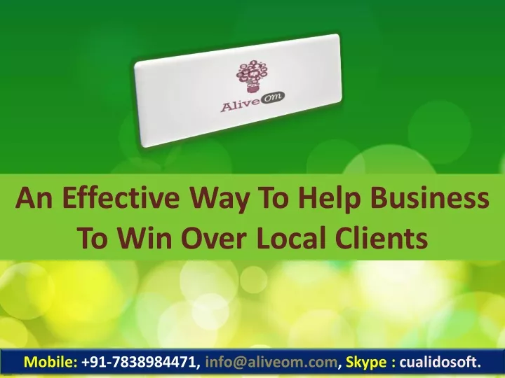 an effective way to help business to win over