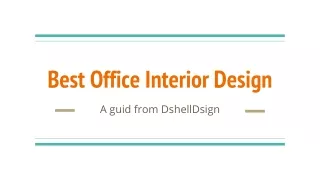 best office interior design