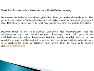 Gmail Klantenservice Nederland:  31-203690647