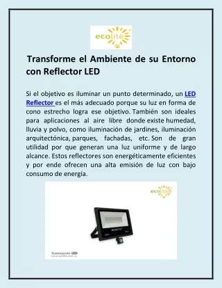 Las Luces Reflectoras LED