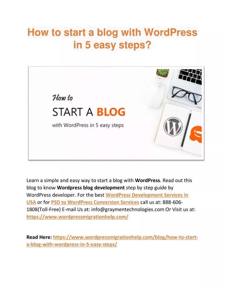 how to start a blog with wordpress in 5 easy steps