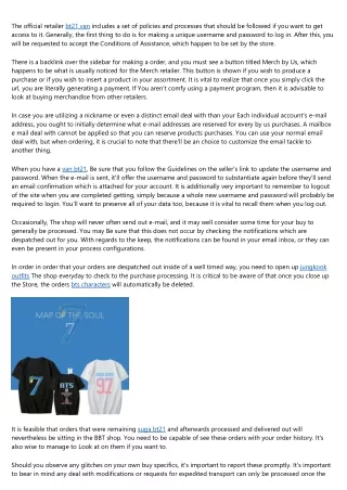 the official retailer bt21 van includes