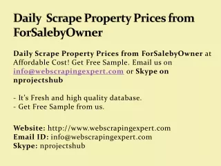 daily scrape property prices from forsalebyowner