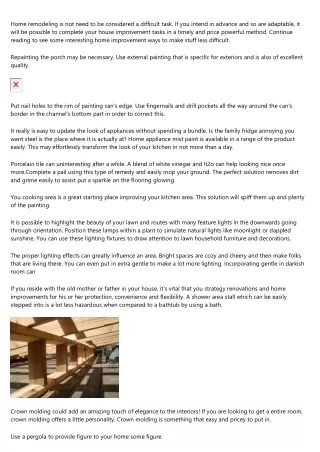 home remodeling is not need to be considered
