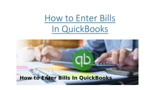 how to enter bills in quickbooks