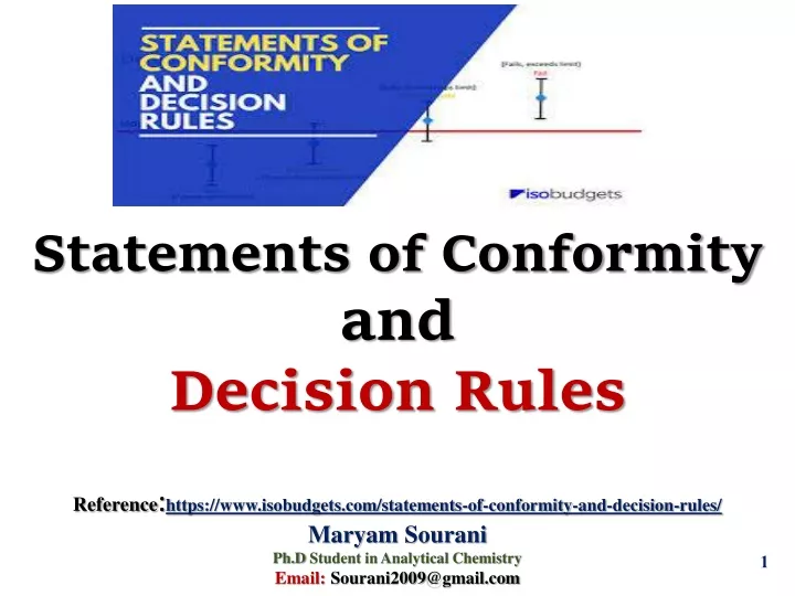 statements of conformity and decision rules