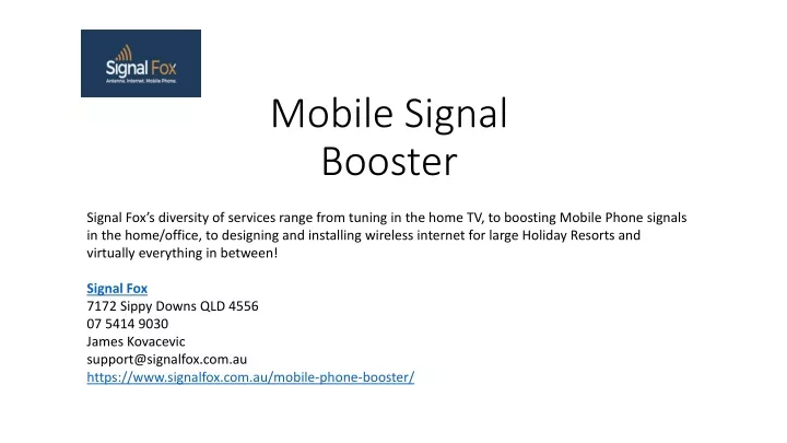 mobile signal booster