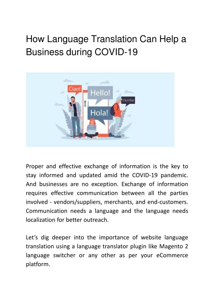 how language translation can help a business during covid 19