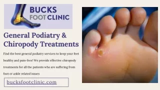 general podiatry chiropody treatments